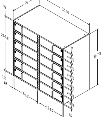 Double Teller Locker Model 3612-24