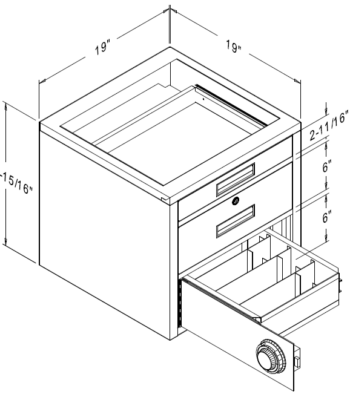 Hanging Drawer Unit Model S-P-34